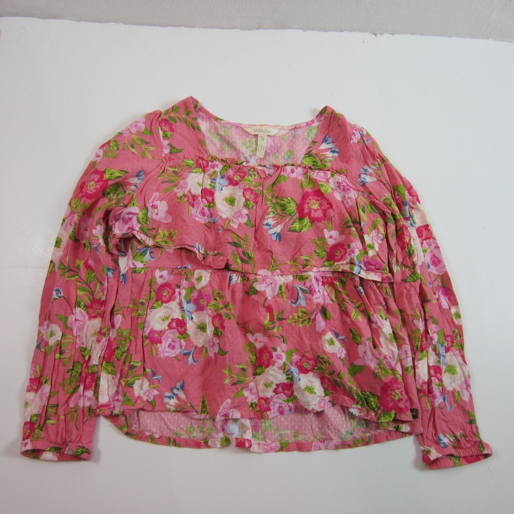 Matilda Jane Girl's Shirt Always Blooming Floral Pink Top Size 16